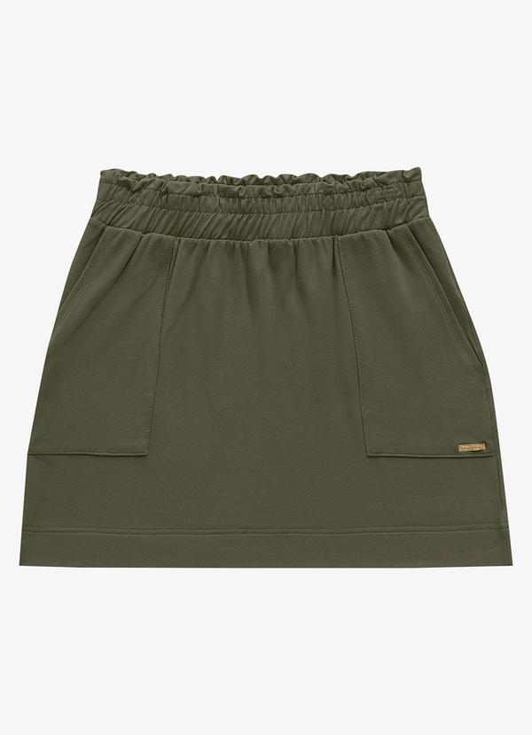 Saia Curta Feminina Molecotton de Viscose Verde