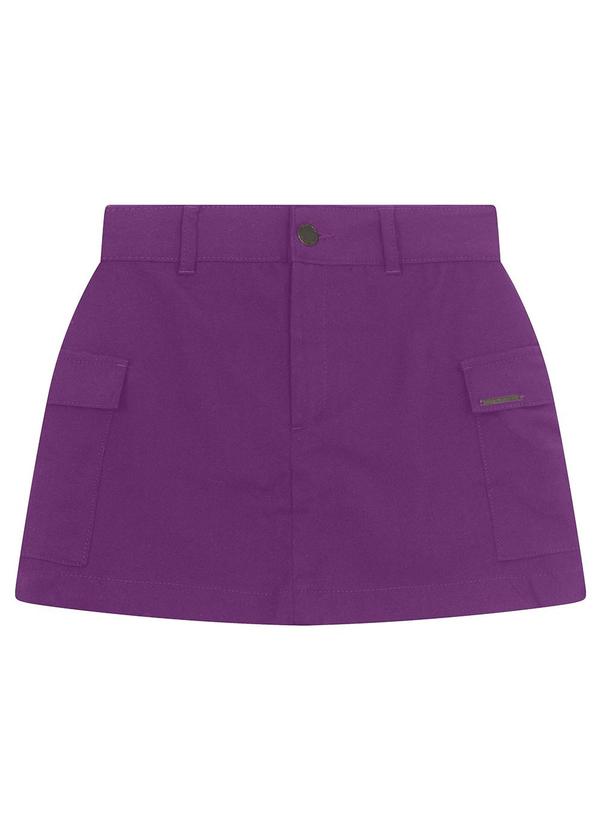 Saia Juvenil Feminina Sarja Twill Roxo