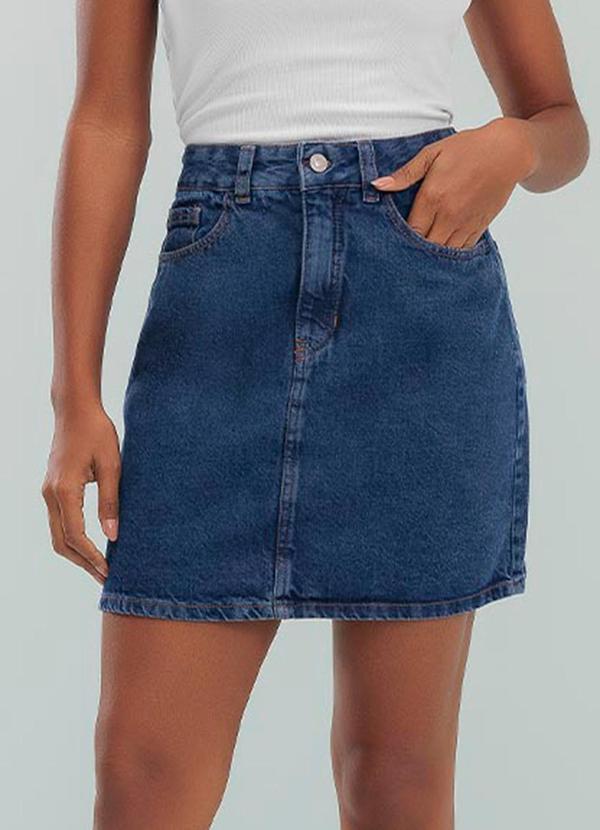 Vista 2 Saia Mini Jeans Escuro Angel Angel