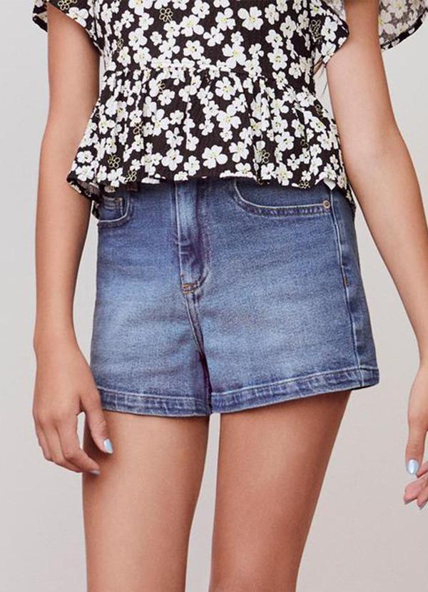 Vista 2 Short Jeans Azul Pulla Bulla Pulla Bulla