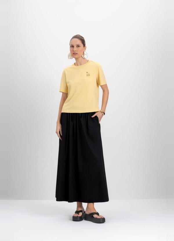 Saia Feminina em Tricoline Preto