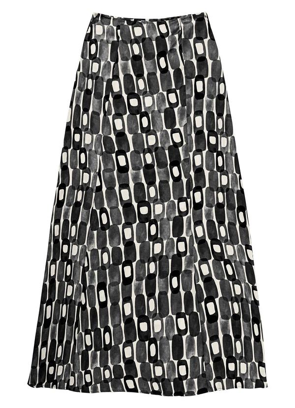 Vista 2 Saia Longa Feminina Estampada Preto Endless Endless