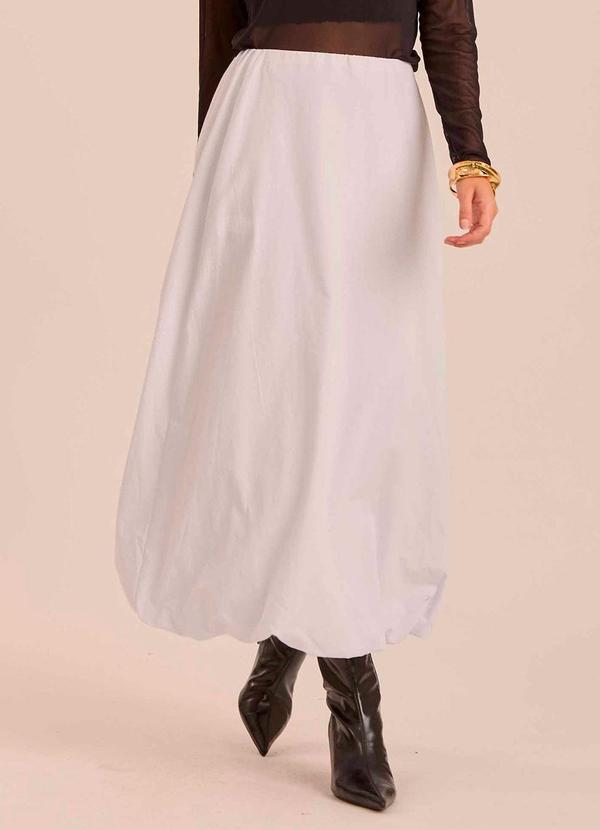 Saia Longa Retrô Glam Branco