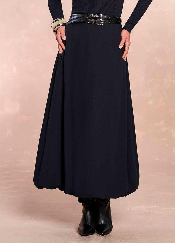Saia Longa Retrô Glam Preto