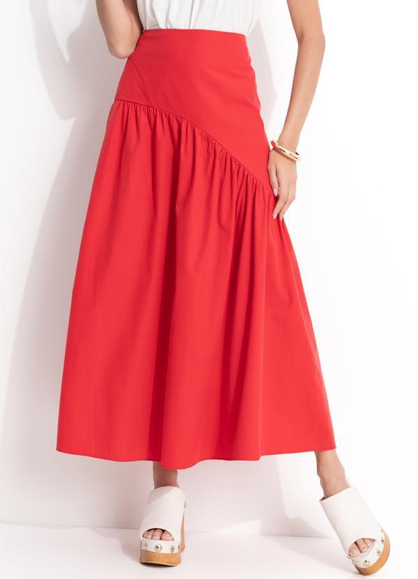 Saia Pala Franzida Vermelho