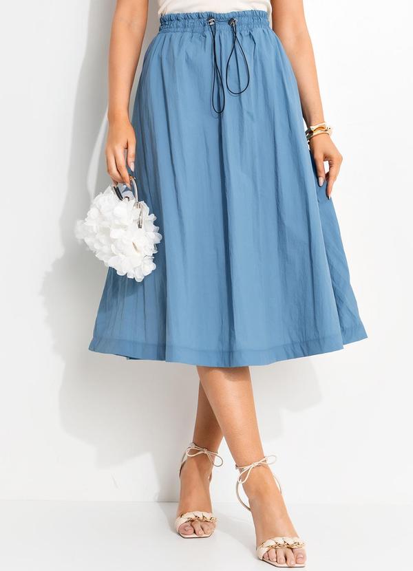 Saia Azul em Nylon