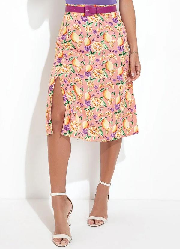 Vista 2 Saia Cítrico - Frutas em Malha Moda Pop Moda Pop