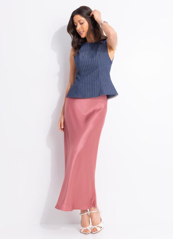 Saia em Viscose Rosa