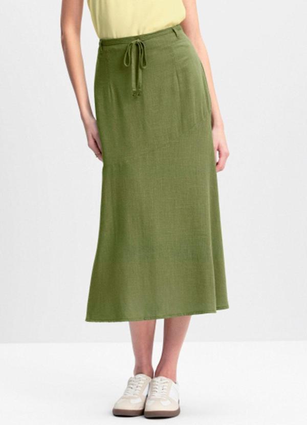 Saia Feminina em Viscolinho Verde