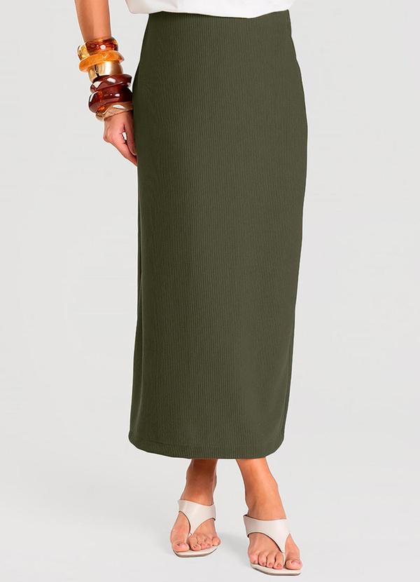 Saia Feminina Midi Verde