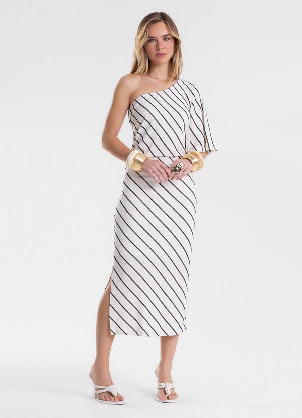 Saia Feminina Super Midi Viscolinho Lurex Preto