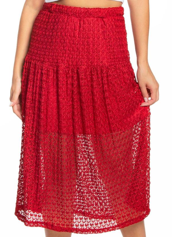 Vista 2 Saia Feminina Vermelho Endless Endless