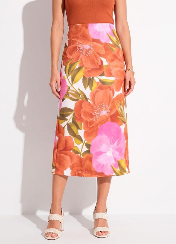 Saia Floral Maxi em Malha