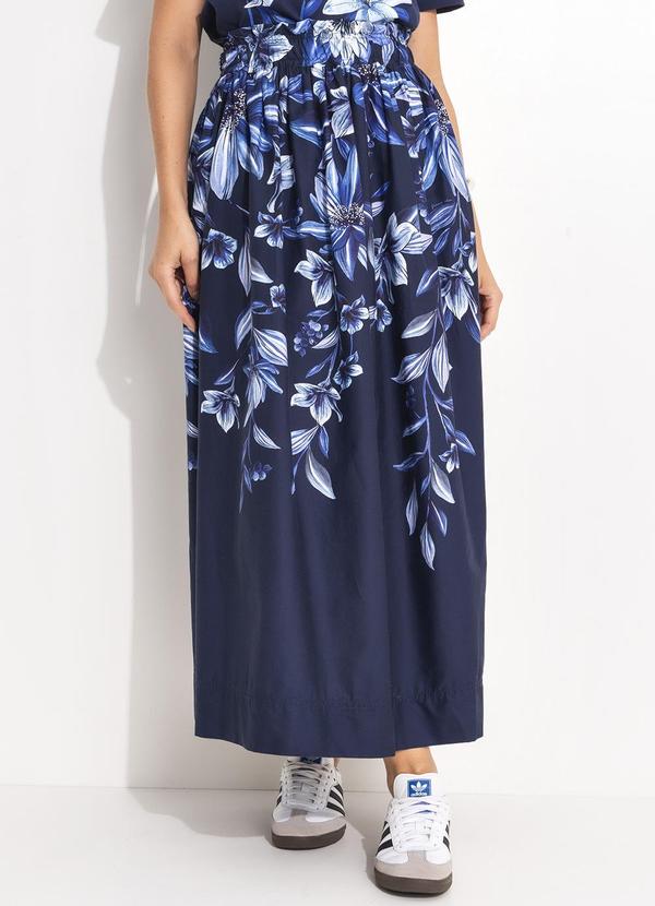 Saia Floral Tati Azul