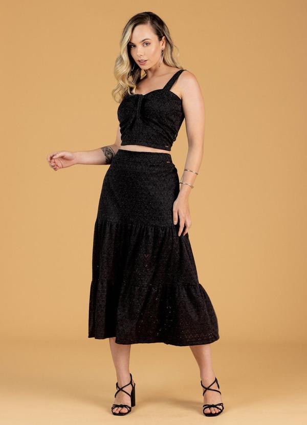 Saia Longa Adulto Feminino Preto