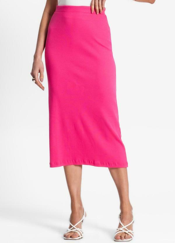 Vista 2 Saia Midi de Ribana Feminina Rosa Endless Endless