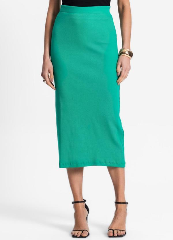 Vista 2 Saia Midi de Ribana Feminina Verde Endless Endless