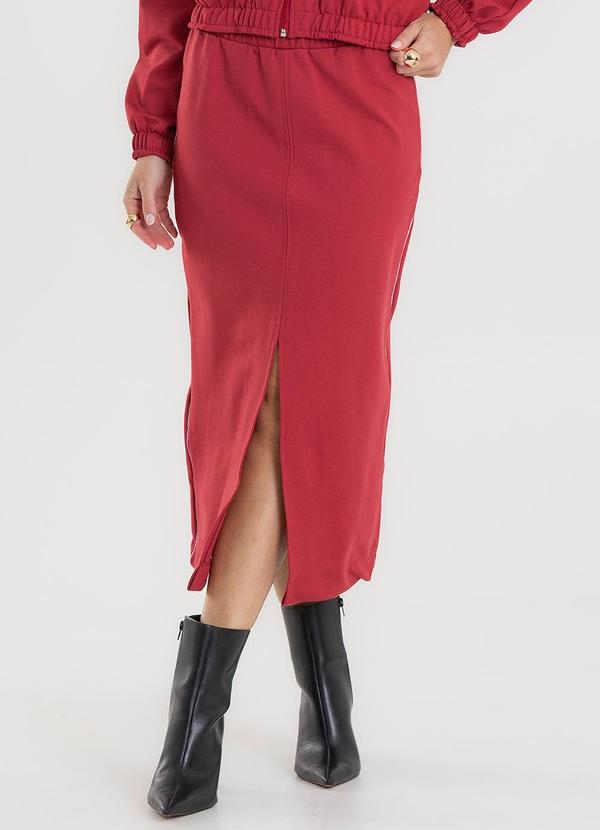 Saia Midi em Ponto Roma Vermelho