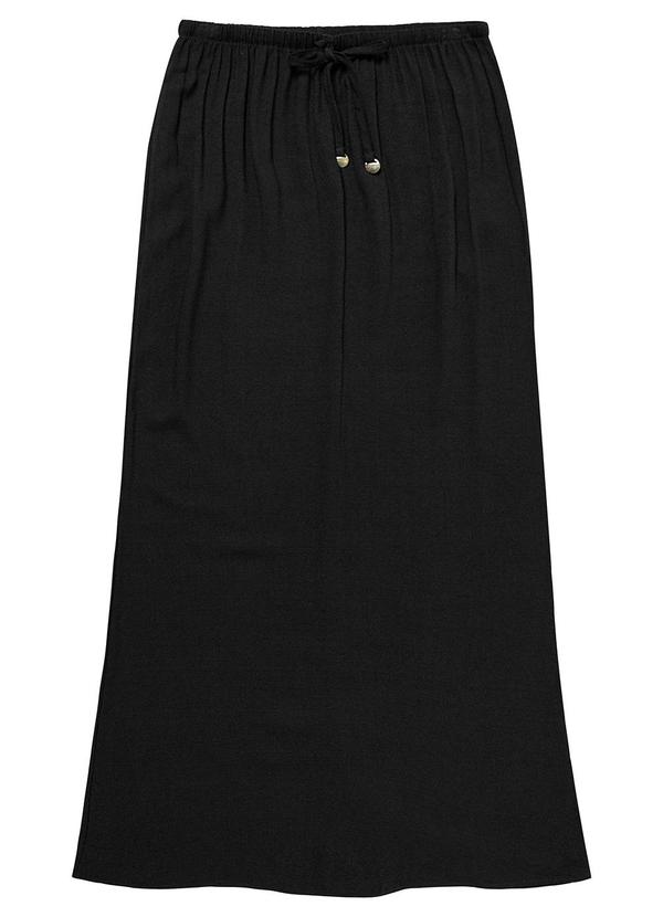 Vista 2 Saia Midi Feminina em Twill Cey Preto Rovitex Rovitex