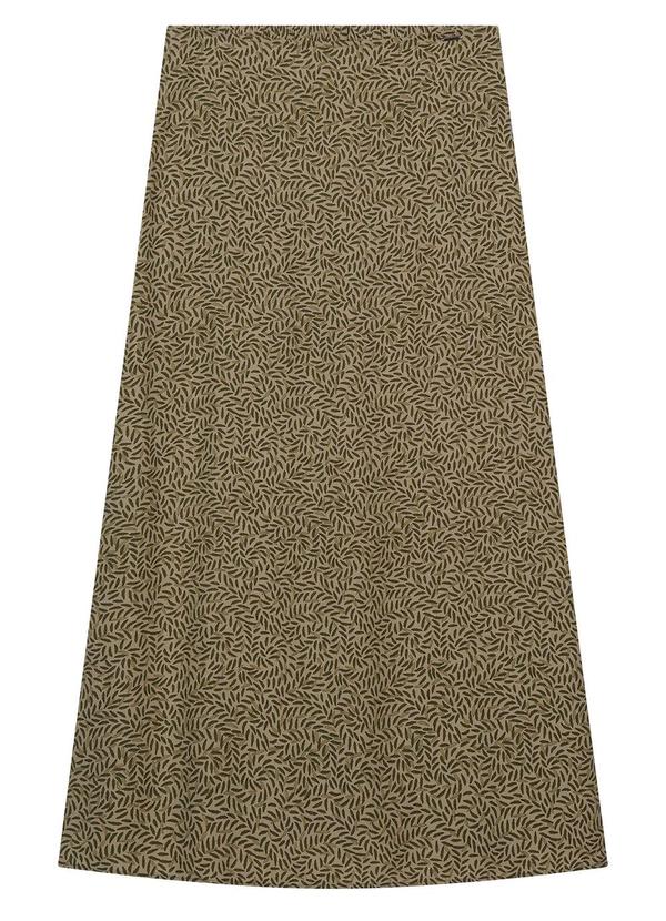 Saia Midi Feminina Estampada Verde