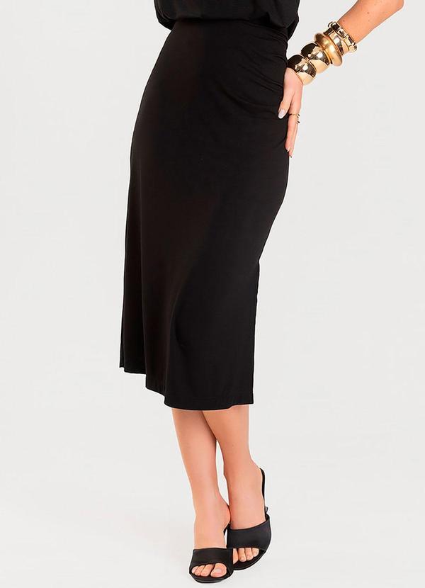Vista 2 Saia Midi Feminina Preto Dianna Dianna