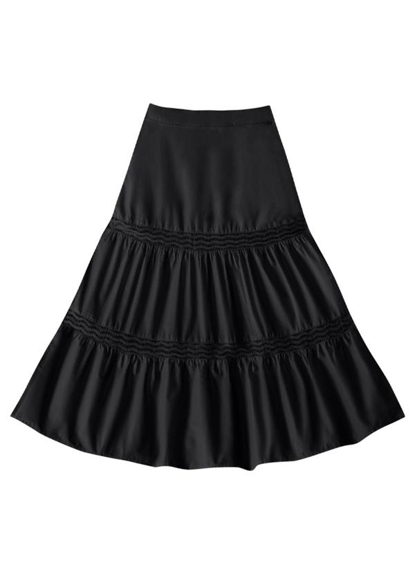 Vista 2 Saia Midi Tricoline Preto Angel Angel