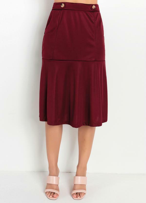 Vista 2 Saia Peplum Vinho Rosalie Rosalie