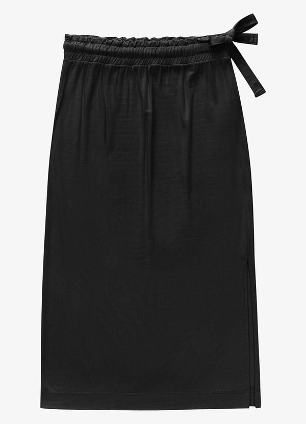 Saia Super Midi Visco Maquinetada Preto