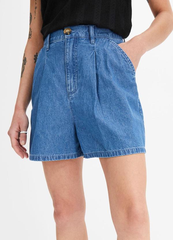 Short Azul em Jeans Leve