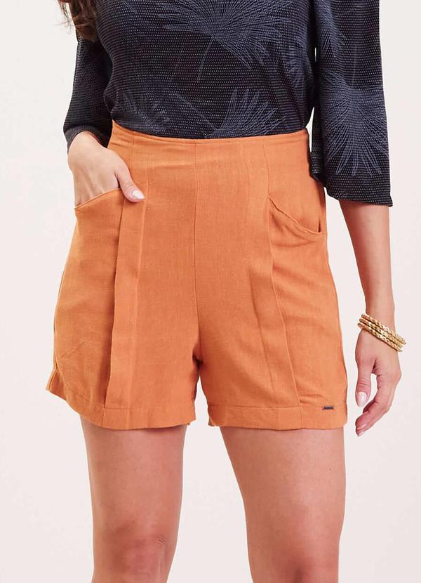 Short Feminino Alfaiataria Laranja