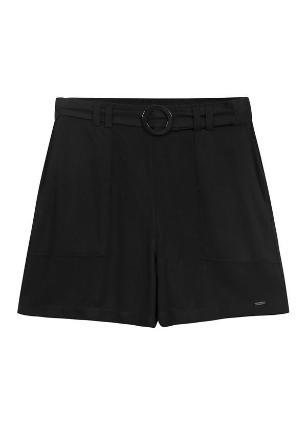 Short Feminino com Cinto Preto