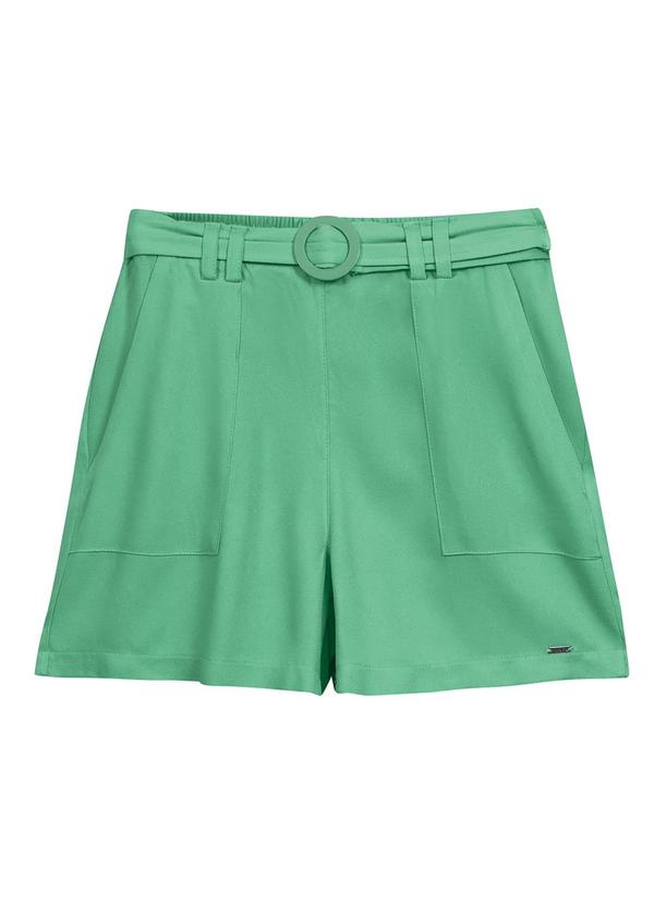 Short Feminino com Cinto Verde