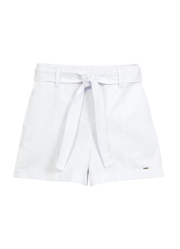 Short Feminino em Sarja Branco