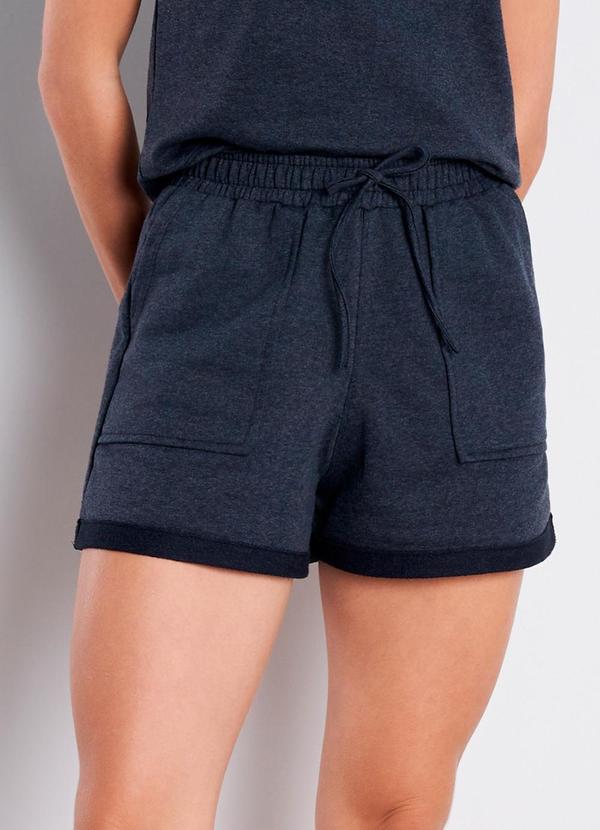 Short Moletinho Amora Mescla Escuro