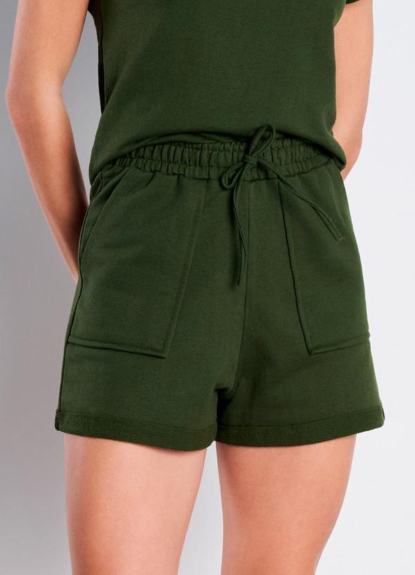 Short Moletinho Amora Verde Militar