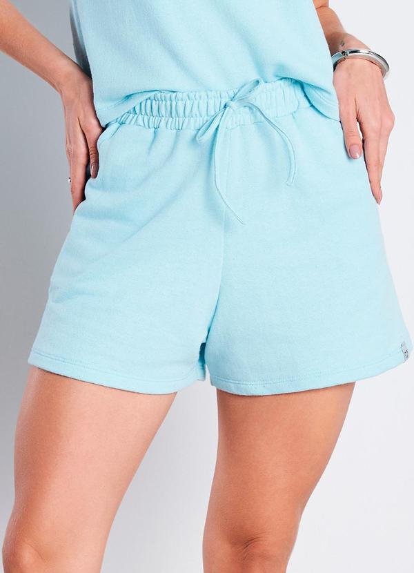 Short Moletinho Essenza Azul Bebê