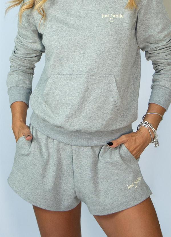 Short Moletinho Just Smile Mescla