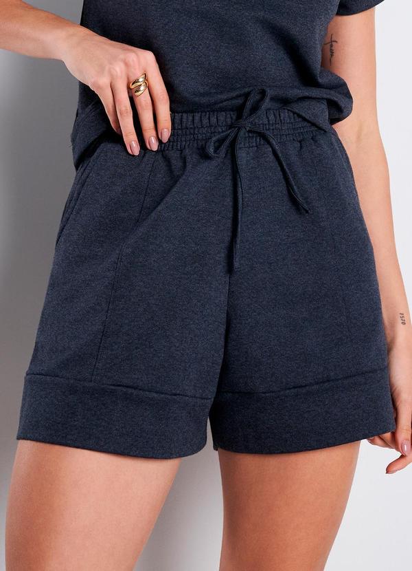 Short Moletinho Serena Mescla Escuro