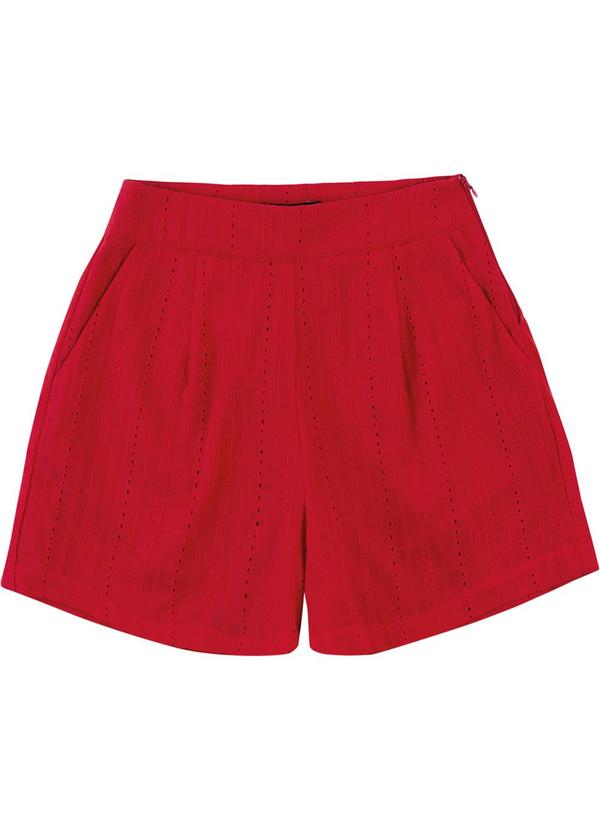 Vista 2 Shorts Alfaiaria em Laíse Vermelho Malwee Malwee