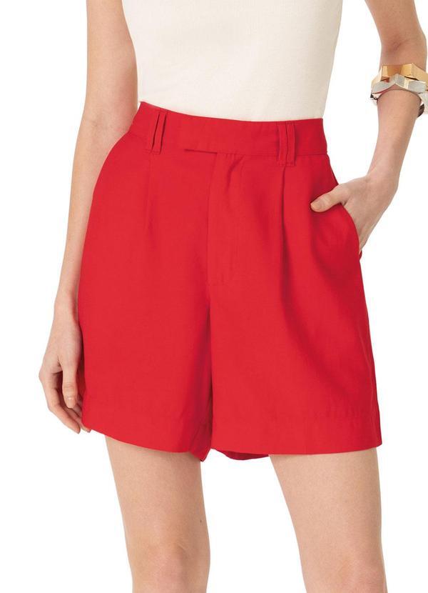 Shorts Alfaiataria Vermelho