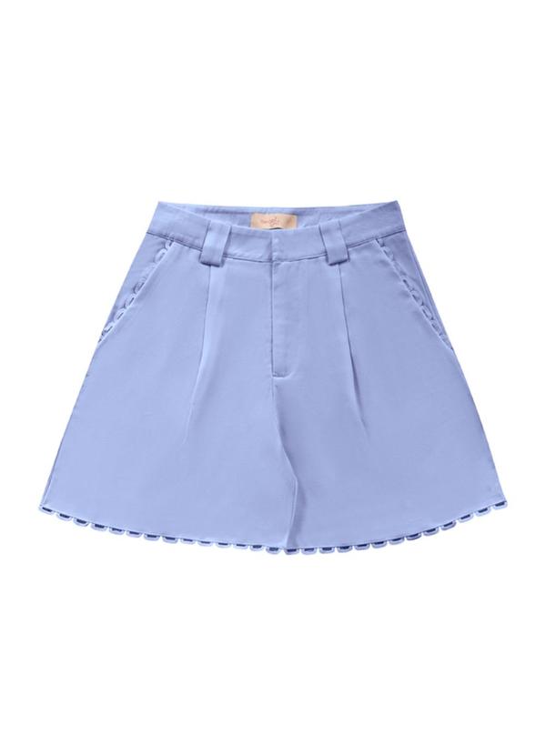 Shorts Crepe Azul