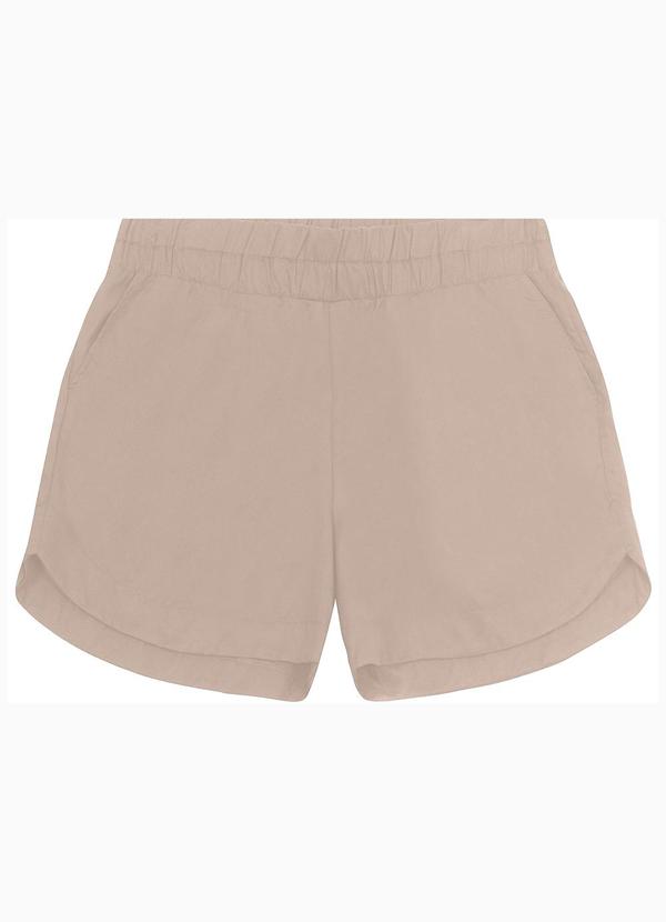 Shorts Curto Plus Size Bege