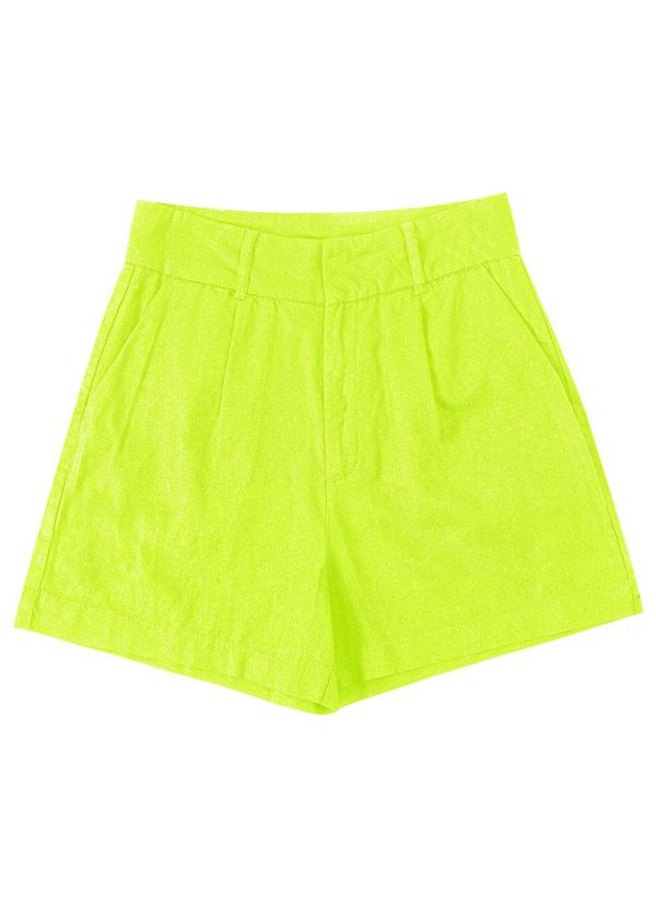 Shorts de Linho Feminino Verde