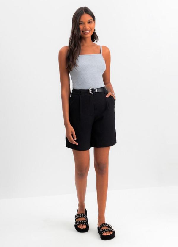 Shorts Feminino de Alfaiataria Preto