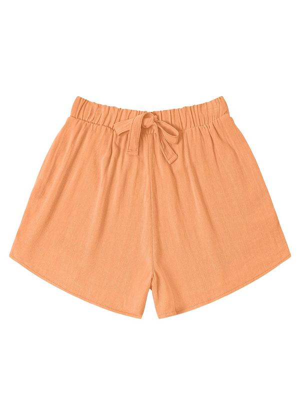 Shorts Feminino em Linho Laranja