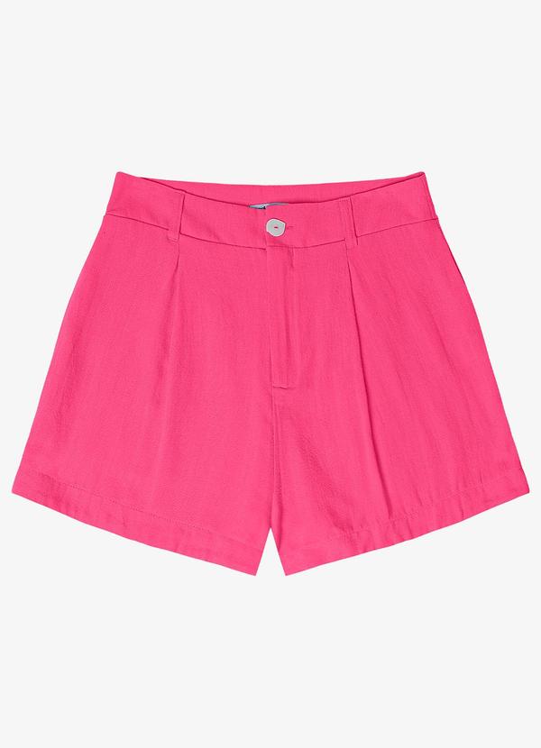 Shorts Feminino em Linho Rosa