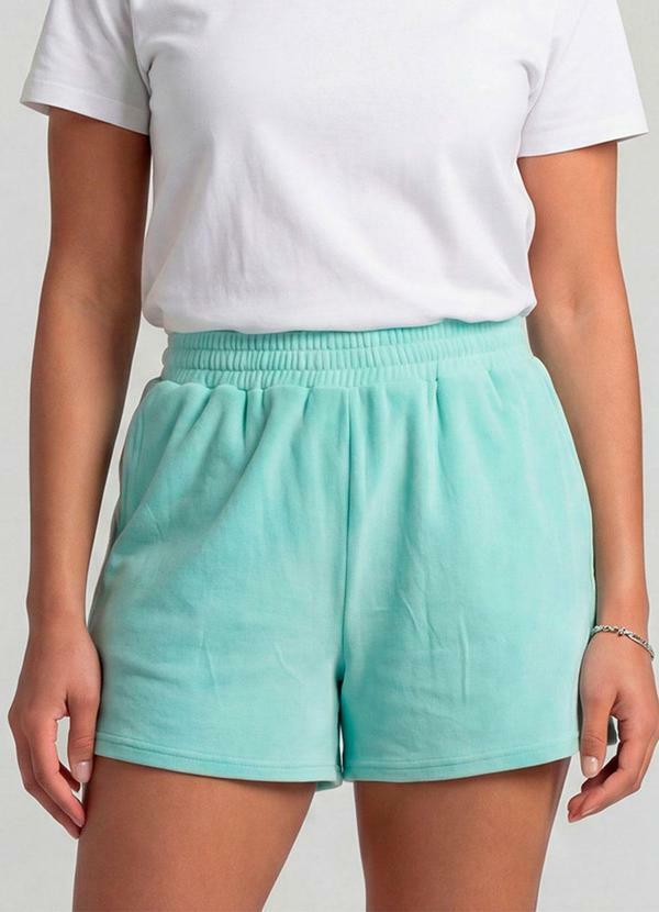 Shorts Feminino em Plush Azul
