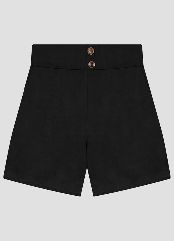 Shorts Feminino em Viscose com Elastano Preto