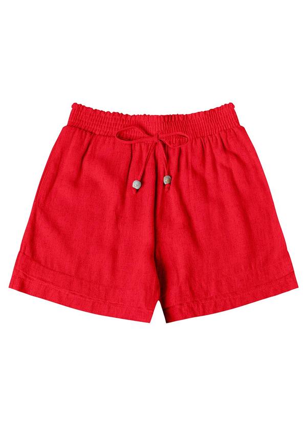 Shorts Feminino Linho Strong Vermelho