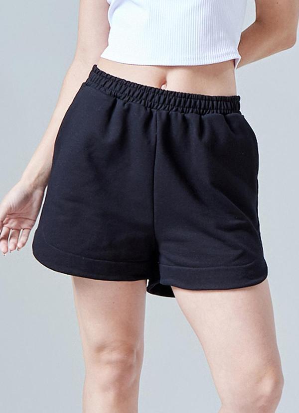 Shorts Moletom Eco Feminino Preto